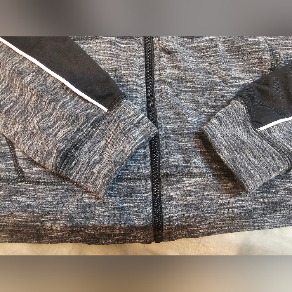 Live Love Dream Women’s XS Full Zip Hoodie Black Gray Athleisure Colorblock LLD - Picture 2 of 12